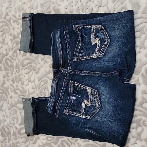 Silver Capri Jeans - Picture 1 of 4